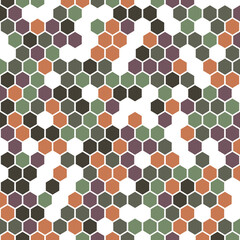 Seamless Hexagonal Honeycomb Design Wallpaper