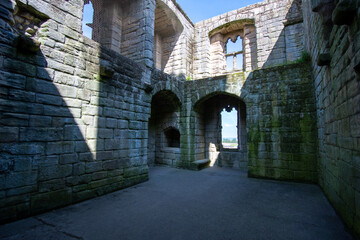 Inside Warkworth Castle in Northumberland, UK