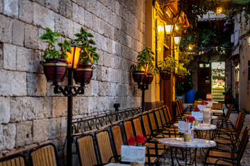 Restaurant in der Altstadt von Rhodos in Griechenland