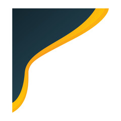 ribbon modern wavy corner