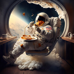 Obraz na płótnie Canvas astronaut on the moon, ai generative