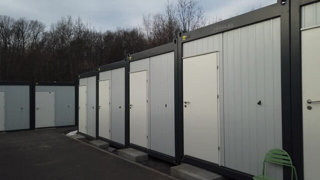 Polish modular houses for refugees in Ukraine.