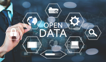 Concept of Open Data. Internet. Technology