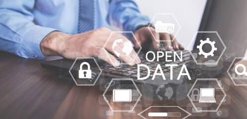 Concept of Open Data. Internet. Technology