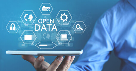 Concept of Open Data. Internet. Technology