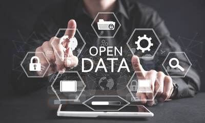 Concept of Open Data. Internet. Technology