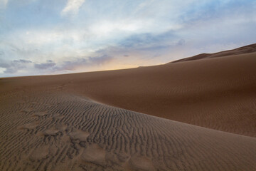 Rippled Sand Sunset Great Sand Dunes Colorado