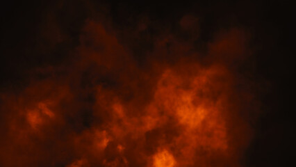 Overlays fog isolated on black background. Paranormal fire mystic smoke, clouds for movie scenes.