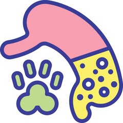 stomach flat line style icon