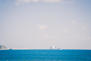 ship in the sea
