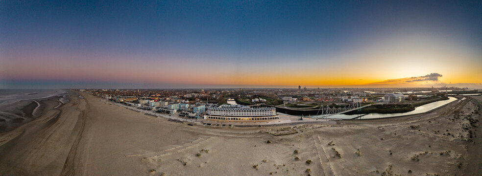 Panorama de la plage de Dunkerque