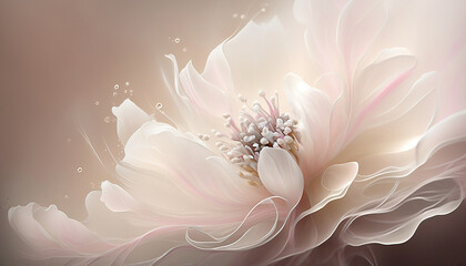 beautiful soft flower closeup. generative AI