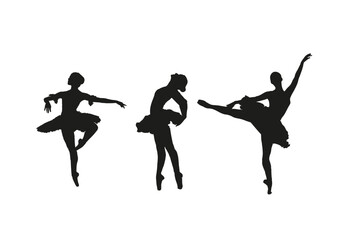 Obraz na płótnie Canvas silhouettes of dancers