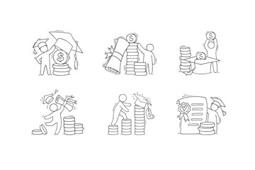 Student pay money for study, invest in education