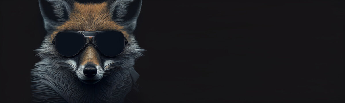 Fuchs der Sonnenbrille tr&auml;gt, Generative AI