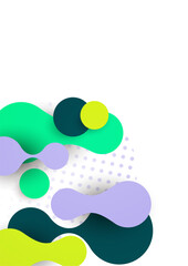 Abstract overlay shapes. Wavy shapes, flowing elements, flow lines. Trendy futuristic design for banner, flyer, poster, logo. Vector