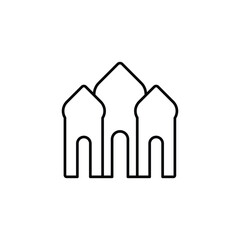 mosque icon. outline icon