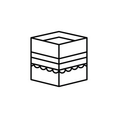 Kaaba icon. outline icon