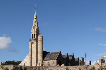 Fototapeta na wymiar Church of Saint Michele, Saint-Michel-en-Greve, France