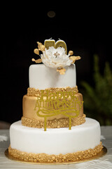 Close-up shot of a cake