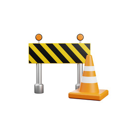 3d illustration of icon maintenance and under construction