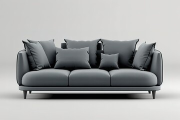 Fototapeta na wymiar Comfortable sofa on white background. Furniture for modern room interior