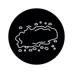 Pool of blood color line icon. Bleeding and injuries concept.