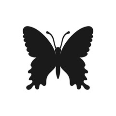 Butterfly icon, Butterfly silhouette Isolated vector illustration