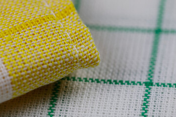 Colorful kitchen towels with pattern