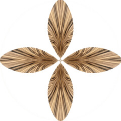 brown wooden flower petals pattern decorative object