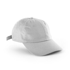 White baseball cap mockup isolated transparent