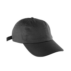 Black cap isolated transparent without shadow