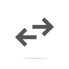 Exchange arrow icon vector in flat style