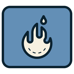 flammable packaging sign icon