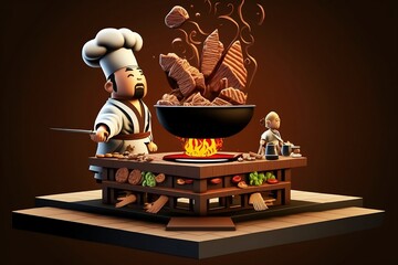 Tepanyaki Cartoon Chef 