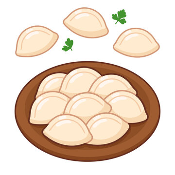 recommend clip art: Pierogi or varenyky traditional dumplings