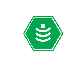 Green and whaite business logo design. Online Green logo design