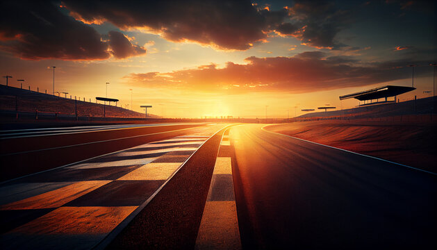 Panoramic view of abstract race Ring.