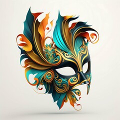 Carnival colorful mask. Generative AI