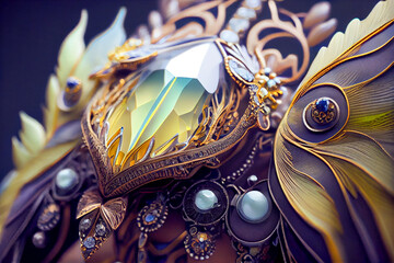 The beautiful and intricate details of a piece of jewelry