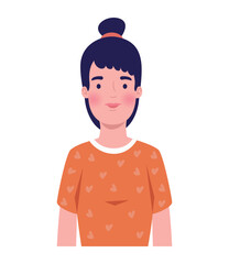 young woman avatar character