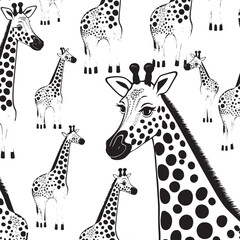 Minimalistic Giraffe Vector Pattern. giraffe pattern, giraffe isolated.