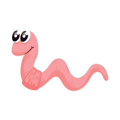cute worm pink color