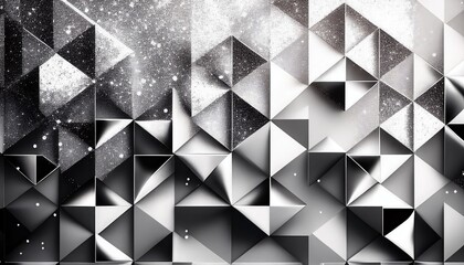 Abstract Geometric Silver Glitter Background Wallpaper