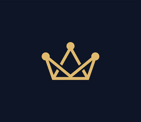 Crown logo icon. Vector logo design template