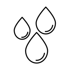 Simple dripping water drop icon. Wet. Vector. - obrazy, fototapety, plakaty
