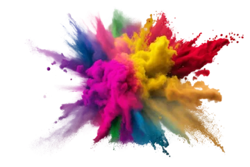 Meubelstickers Colorful Rainbow Holi Paint Splash and Color Powder Explosion - AI Generated © Faiqdesign