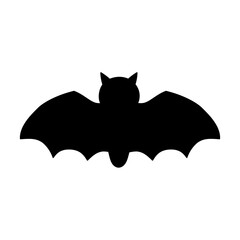 シンプルなコウモリのイラスト　シルエット　単体