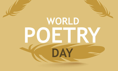World Poetry Day. Holiday concept. Template for background, banner, card, poster