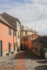 Fototapeta na wymiar Old district in Genoa Granarolo, Italy